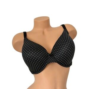 VICTORIAS SECRET 44C Body By Victoria Perfect Coverage Lightly Lined Bra Black